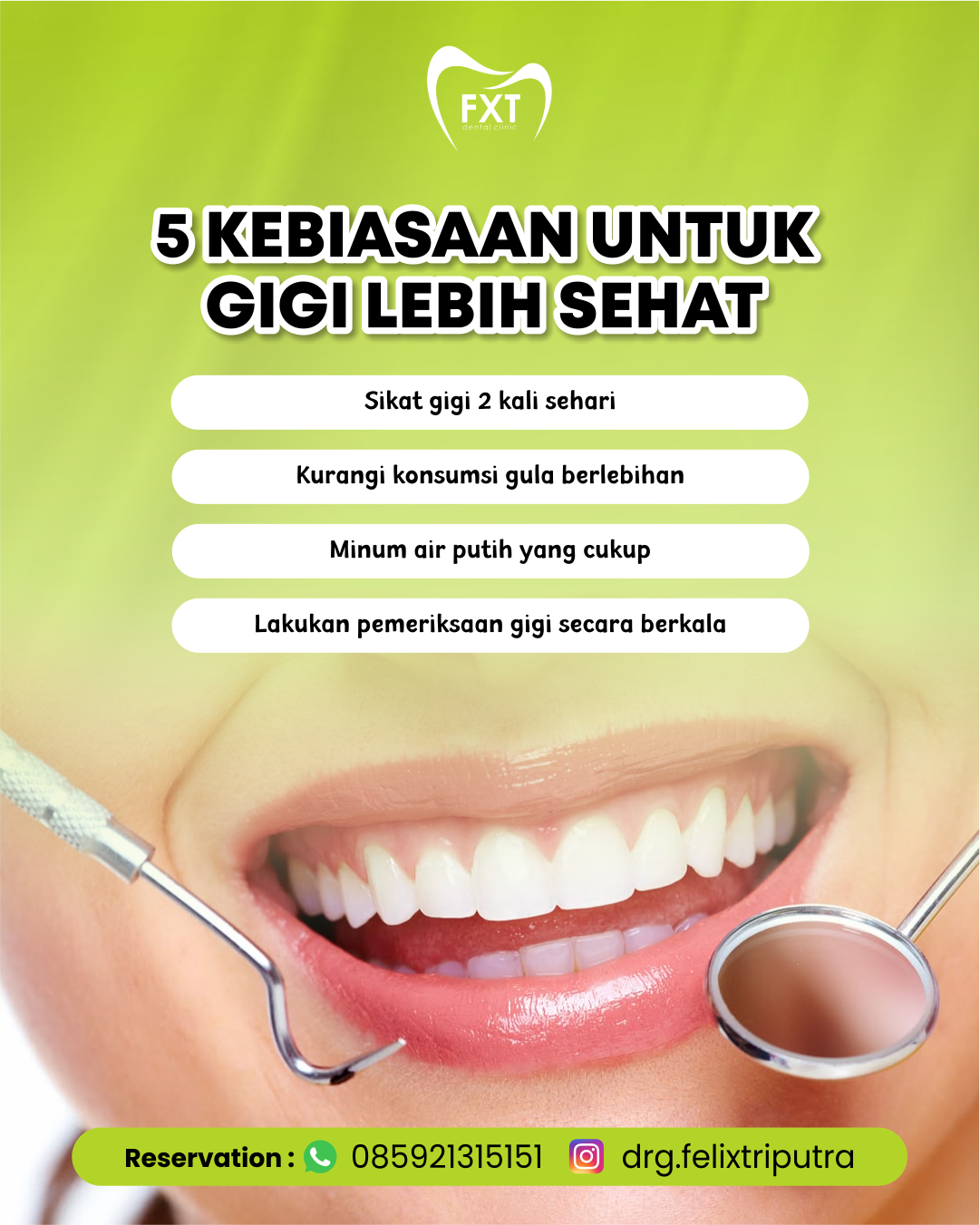 5 Kebiasaan Untuk Gigi Lebih Sehat